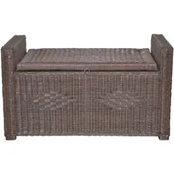 möbel direkt online Rattansitztruhe mit Stauraum Cosy braun