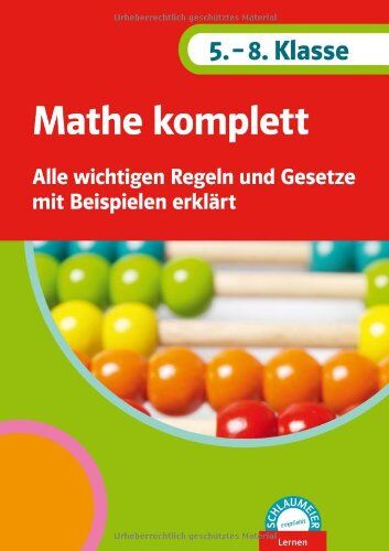 Hans Bergmann - Mathe komplett 5.-8. Klasse: Alle wichtigen Regeln und Gesetze mit Beispielen erklärt - Preis vom 09.10.2026 07:28:09 h