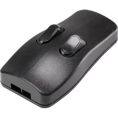 TRU COMPONENTS Schnurschalter Schwarz 2 x Aus/Ein 2A 1St.