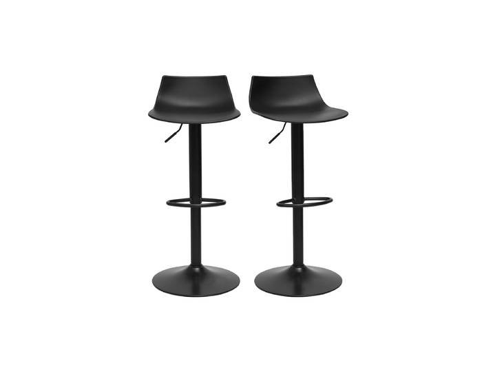 Tabourets de bar réglables design noirs (lot de 2) KELLY