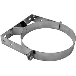 Edelstahl-Abgassystem doppelwandig Wandbefestigung starr 50mm (Ausführung: D160)