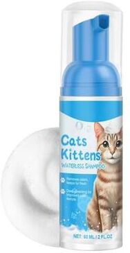 Inspired Finds Waterless Cat Shampoo Foam For Sensitive Skin, Lick Safe No Rinse Cleanser 2.03 Fl Oz Waterless Cat Shampoo Foam For Sensitive Skin, Lick Safe No Rinse Cleanser 2.03 Fl Oz