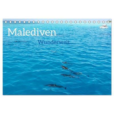 MALEDIVEN Wunderwelt (Tischkalender 2026 DIN A5 quer), CALVENDO Monatskalender