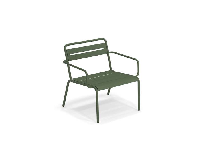 Lounge Chair, Stahl, Militärgrün, 73,5×69,5×74 cm, Ergonomisch, Modern, Emu