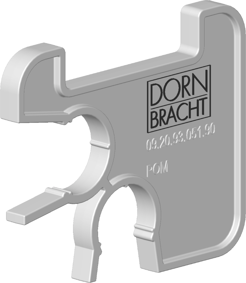 clip de guidage de tuyau Dornbracht 09209305190 brut