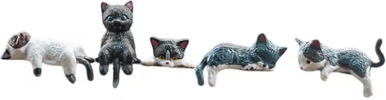 Inspire Picks Miniature Cat Figurine Decor Cute 3D Desk & Shelf Animal Ornament style H