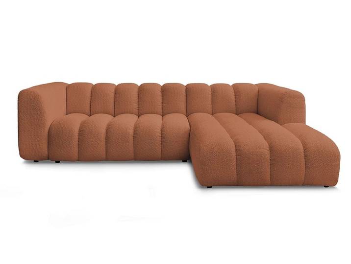 Ecksofa BOBOCHIC TALIA Boucle-Stoff orange