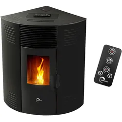 Eck-Pelletofen Iseos 12,2 kW Schwarz Sannover