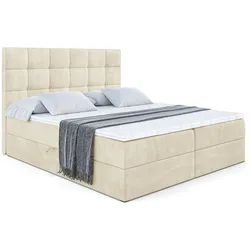 BOXBETT mit H3-Matratze und Lattenrost - APO - 200x200 Beige