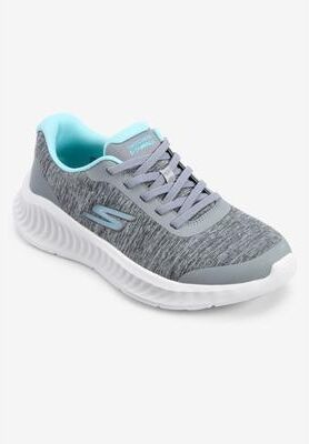 Women's The Go Walk Now Walking Sneaker by Skechers in Grey Turquoise (Size 8 M)
