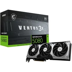 MSI VENTUS GeForce RTX5080 16G 3X OC NVIDIA GeForce RTX 5080 16 GB GDDR7