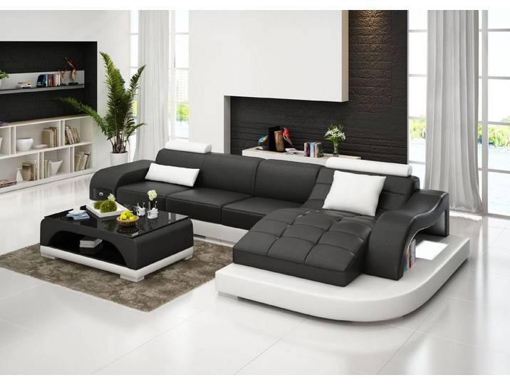 Xlmoebel Ecksofa Leder-Ecksofa in L-Form mit hochwertiger Polsterung, Ecksofa L-Form, Hergestellt in Europa
