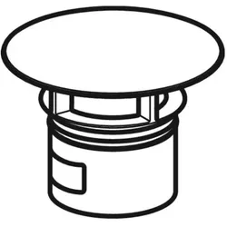 Geberit Clou Ventilabdeckung 241993211 m i. Ü, f WT-An., hgl verchr., Kunstst.