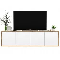 TV-LOWBOARD Apollo2 Wotan Eiche / Weiß matt 150 cm