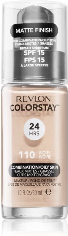 Revlon Cosmetics ColorStay™ SPF 15 long-lasting mattifying foundation for oily and combination skin shade 110 Ivory 30 ml