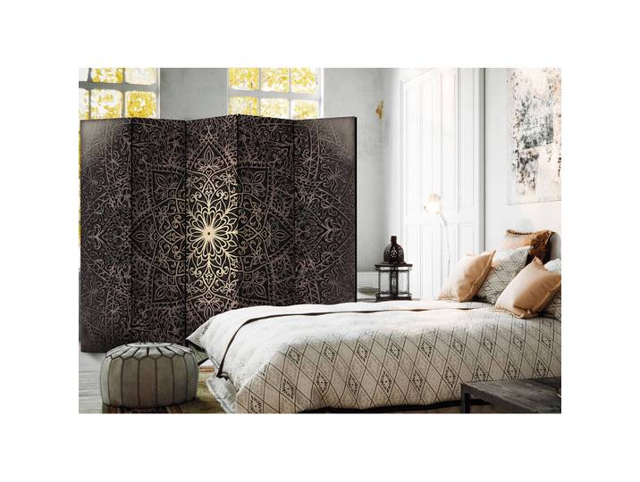Paravent Royal Finesse Fleece Braun 225 x 172 x 3cm 5-teilig
