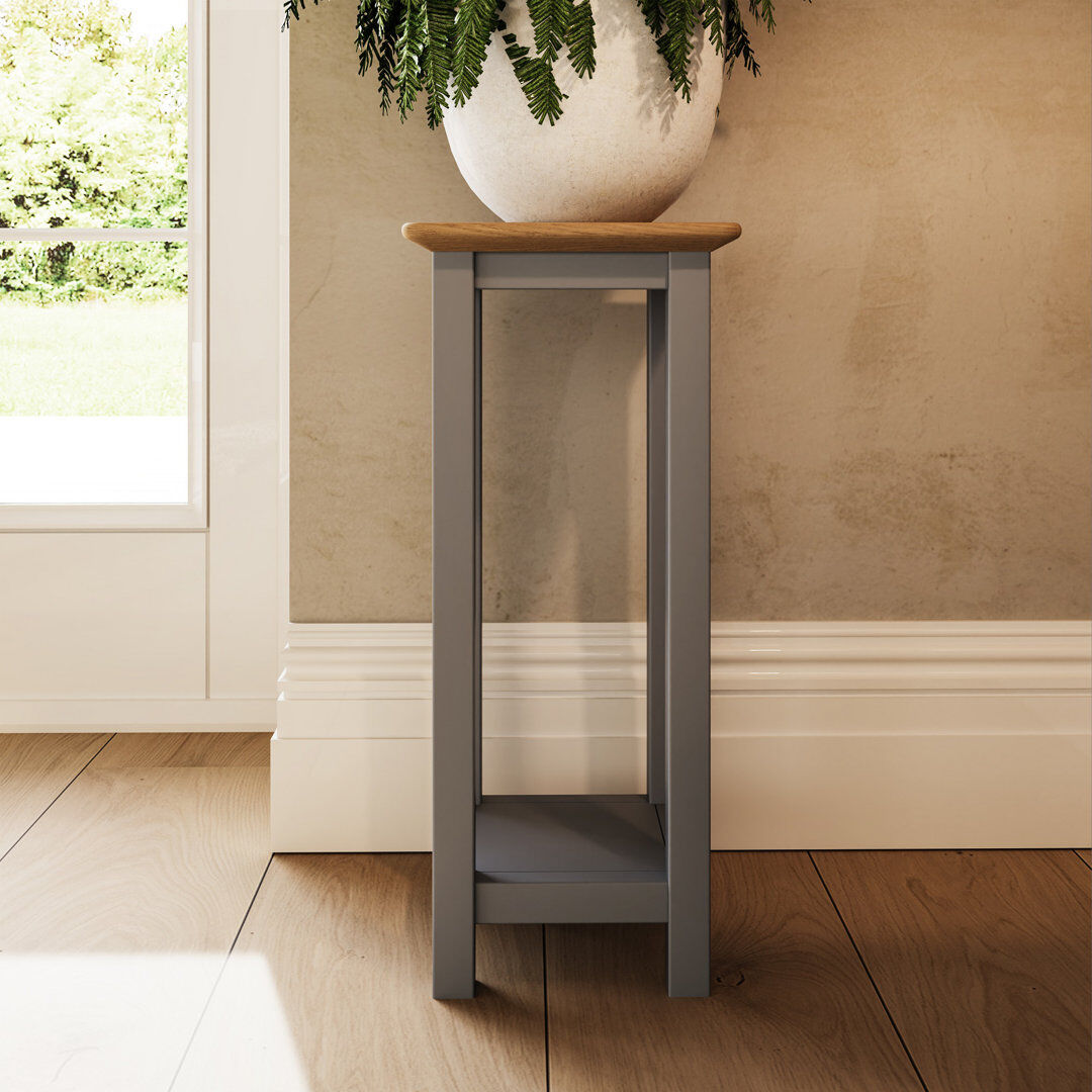 ClassicLiving Daris Side Lamp Table Plant Stand. Fully Assembled Grey 55cm H X 27cm W X 24cm D