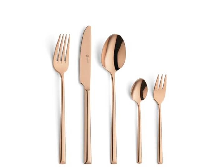 Paul Wirths VIVENDI Besteck-Set 30-tlg., 18/10 Edelstahl, PVD-Veredelung Rostfreier, spülmaschinenfester 18/10 Edelstahl mit elegantem Kupfer-Design, inklusive hochwertigem Etui