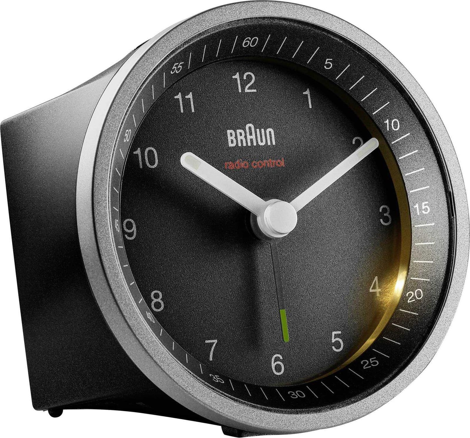 Braun BC07 Wekker Rond Quartz Zilver/Zwart