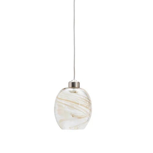 House Doctor Hite hanglamp wit en transparant glas