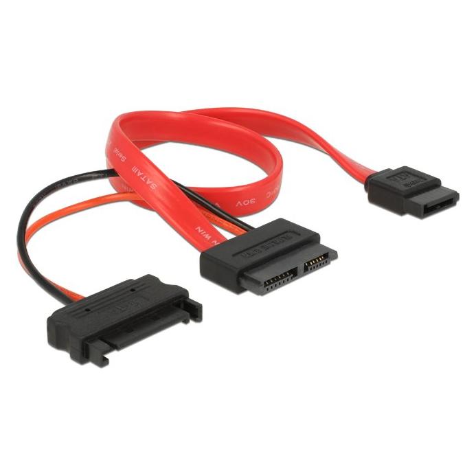 Delock SATA2 Kabel für Slimline Geräte (30 cm, Micro-SATA, SATA II) (84800)