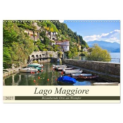 Lago Maggiore - Bezaubernde Orte am Westufer (Wandkalender 2027 DIN A3 quer), CALVENDO Monatskalender