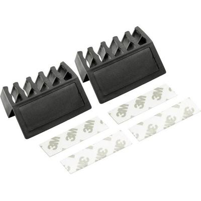 TRU Components CHDO-BK/2S Kabelhalter selbstklebend 1378462 Schwarz 1St.