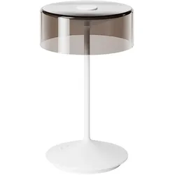 SIGOR LED Akku-Glasleuchte NUMOTION, IP54, 2.2W 2200/2700K (Flex-Mood) 140/160lm, mit Touch-Dimmer, schneeweiß / Rauch SIG-4525101