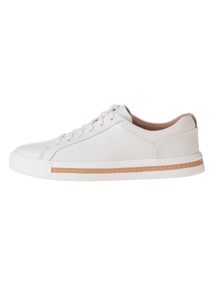 Clarks Leder-Sneakers "Un Maui Lace" in Weiß - 38