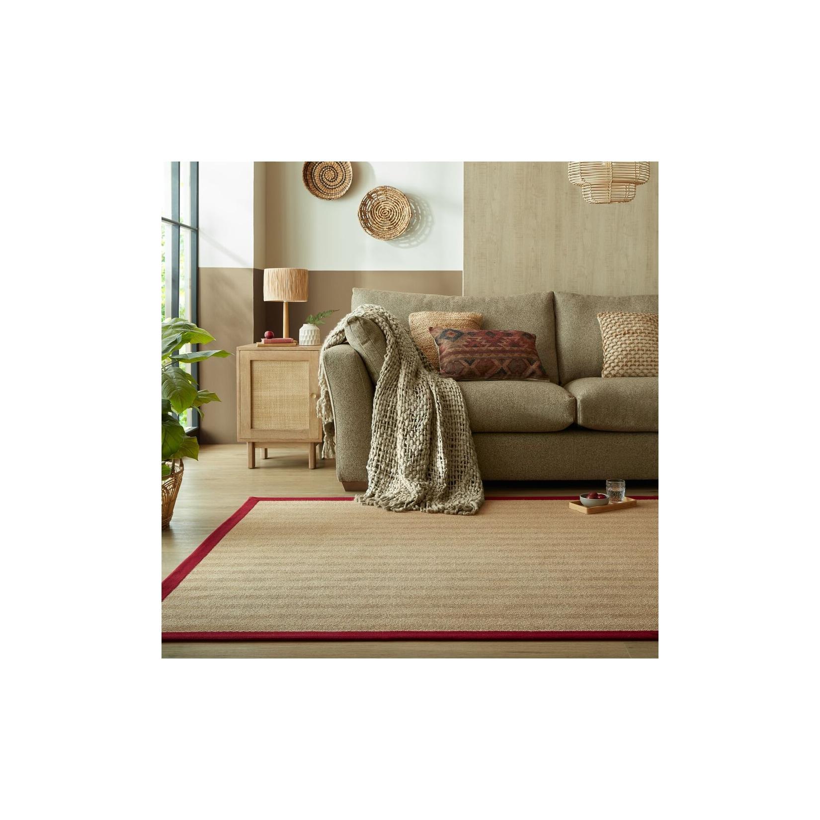 Jute-Teppich geometrisch Rot 120 x 170 cm - TRENT Kadima Design