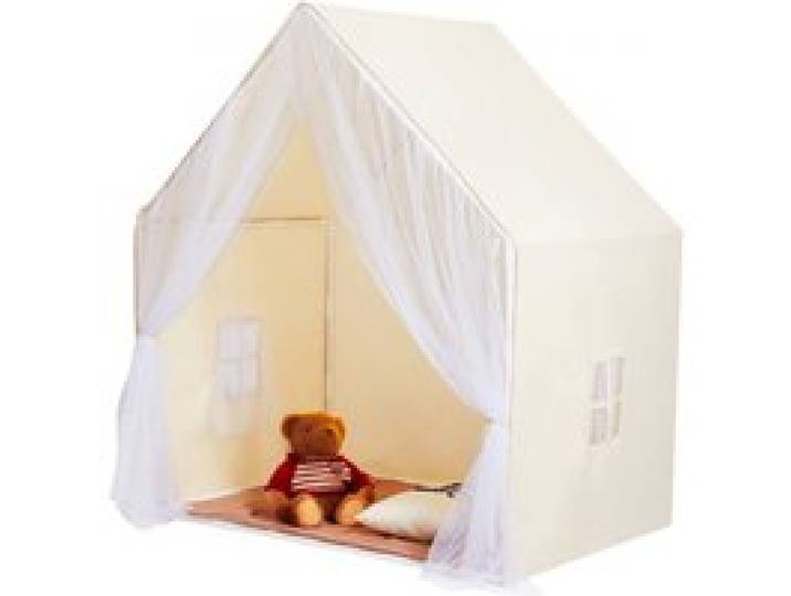 VEVOR Tente de jeu pour enfants, cabane pour enfants de 1 à 5 ans, tente pour enfants avec tapis et lampes, avec fenêtres pour intérieur et extérieur, tente de yourte pour garçons et filles, beige
