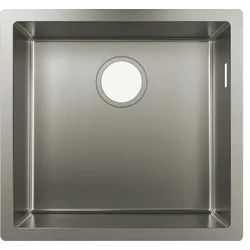 Hansgrohe Unterbauspüle S71, Edelstahl, 398 x 398 mm, Beckentiefe 187 mm