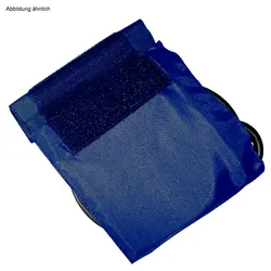 Klettenmanschette Doppelschlauch blau für Erwachsene 22 - 32 cm Oberarmumfang