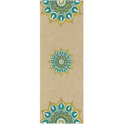Odin Wildleder + TPE Yogamåtte 180 x 61 x 1,5 cm Brown/Green