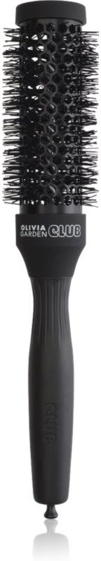 Olivia Garden Club The Glow Blowout Ceramic Round Brush Black brosse ronde cheveux S 1 pcs