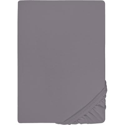 Spannbettlaken BIBERNA "0077866 Deluxe Jersey-Elastic Spannbetttuch 97% Baumwolle", silber (silber, grau), 1 Stk., Jersey-Elasthan, 120-130x200-220 25cm, Jersey-Elasthan, Obermaterial: 97% Baumwolle, 3% Elasthan, Bettlaken, Spannbettlaken, Jersey...