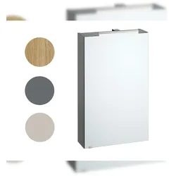 Erst-Holz Spiegelschrank Hängeschrank mit Licht und Steckdose 3 Farbvarianten Eiche Dekor taupe grau V-90.59-S