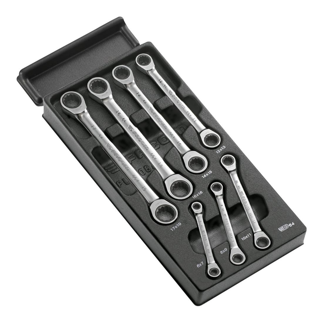 Facom Modul - Knarrenringschlüssel, 7-tlg (MOD.64J7)