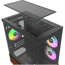 Thermaltake Geh View 170 WS Midi Tower "ARGB" Black retail (mATX, Mini-ITX), PC Gehäuse, Schwarz