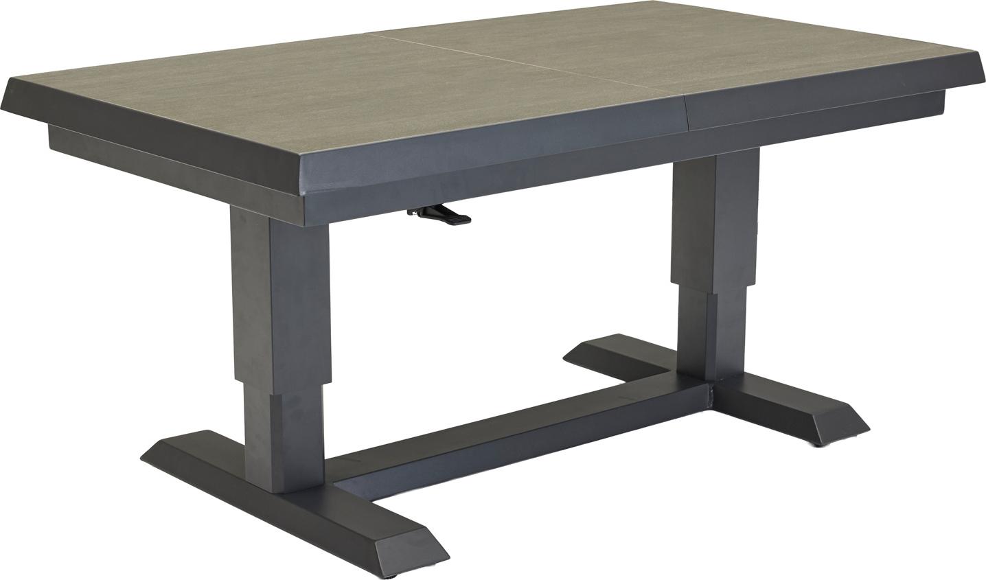 LC Garden Vivera-Stone Lift-Ausziehtisch Grau/Anthrazit