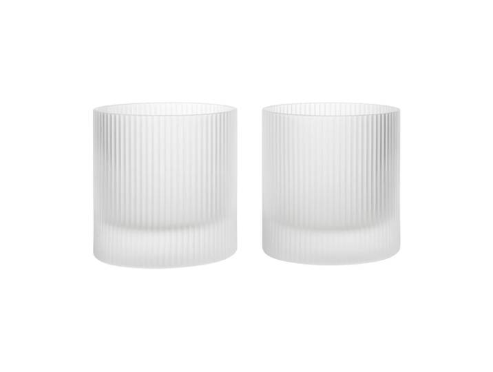 Ferm Living - Ripple Trinkglas, frosted (2er-Set)