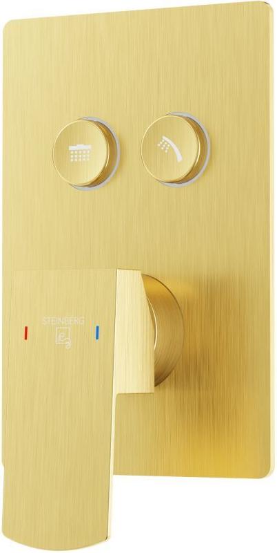 Steinberg Serie 342 Fertigmontageset, für Wanne/Dusche, 2 Verbraucher, 120x180mm, 34222213BG