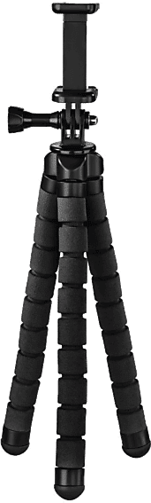 Trípode - Hama Flex, Para Smartphone y GoPro, 300g Carga, Altura 26 cm, Se Dobla hasta 360º, Negro
