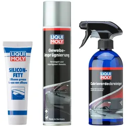 Cabrio Pflegeset LIQUI MOLY 1x Verdeckreiniger 1x Imprägnierung 1x Silicon-Fett