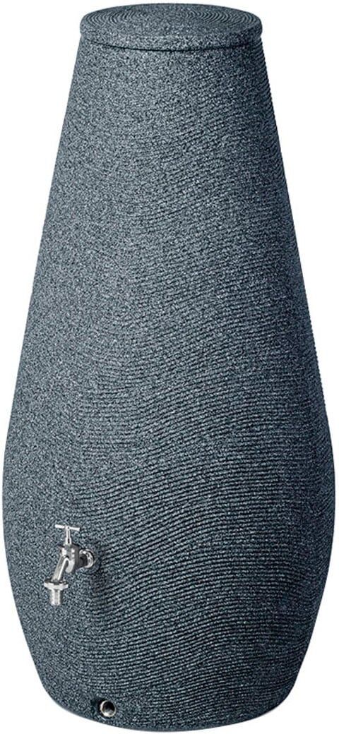Regenwassertank ARVES "DROP", grau (anthrazit), H:120,5cm Ø:57cm, Kunststoff, Regentonnen
