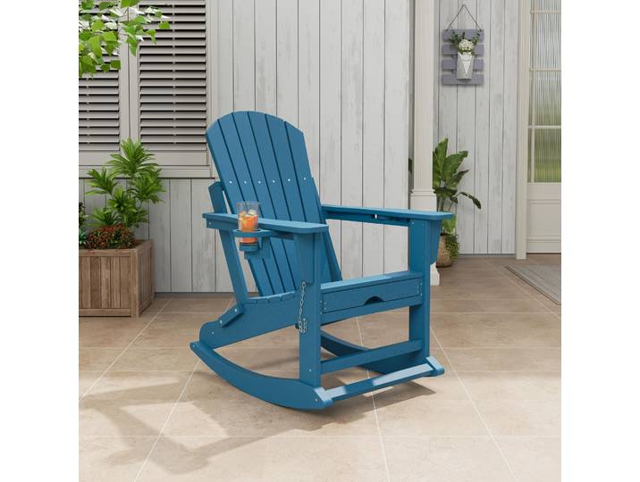 Chaises à bascule Adirondack, chaise à bascule pliante Adirondack avec repose-pieds, chaise à bascule Adirondack extérieure avec Otto rétractable