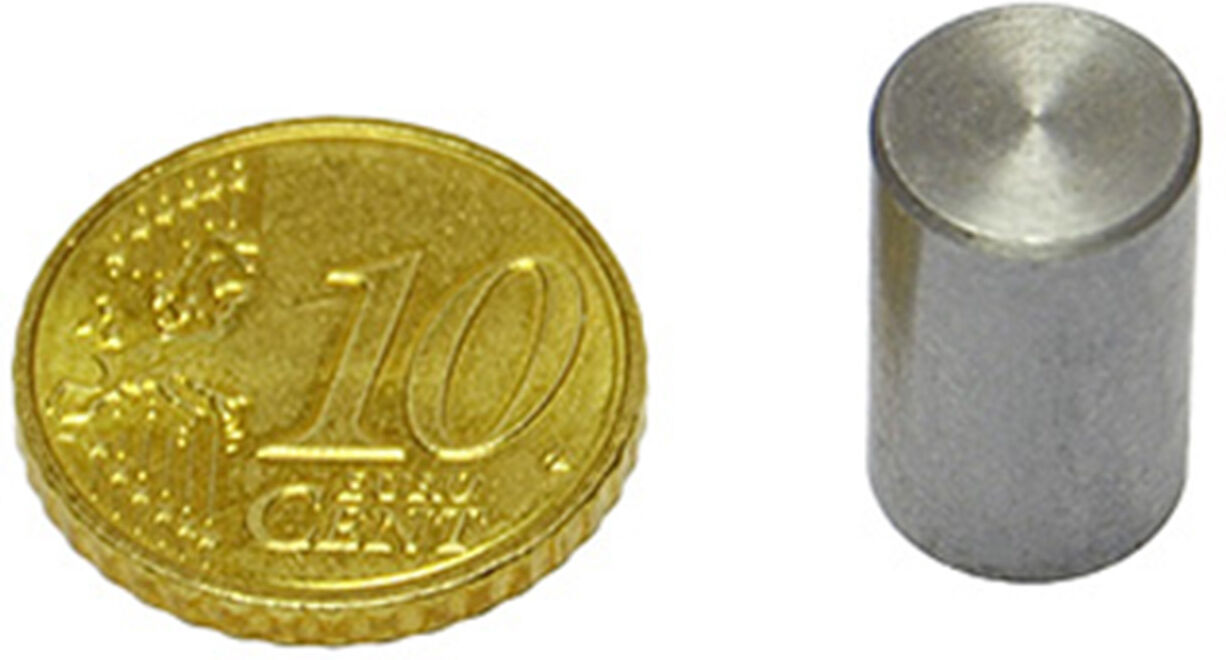 SPRINTIS 11 Aimants grappin cylindrique AlNiCo avec boîtier lisse 10 mm, AlNiCo, acier, argent