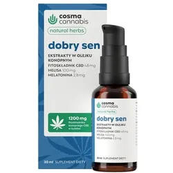 Green Paw, Schlaftherapie, Cosma Cannabis Natural Herbs Extracts In Hemp Oil Good Sleep 30ml