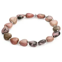 MONESSA Armband Edelsteine flexibel Herzform
