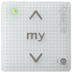 Somfy 1811003 Smoove 1 io Pure Shine ohne Befestigungsplatte - 1-Kanal-Funkwandsender, weiß